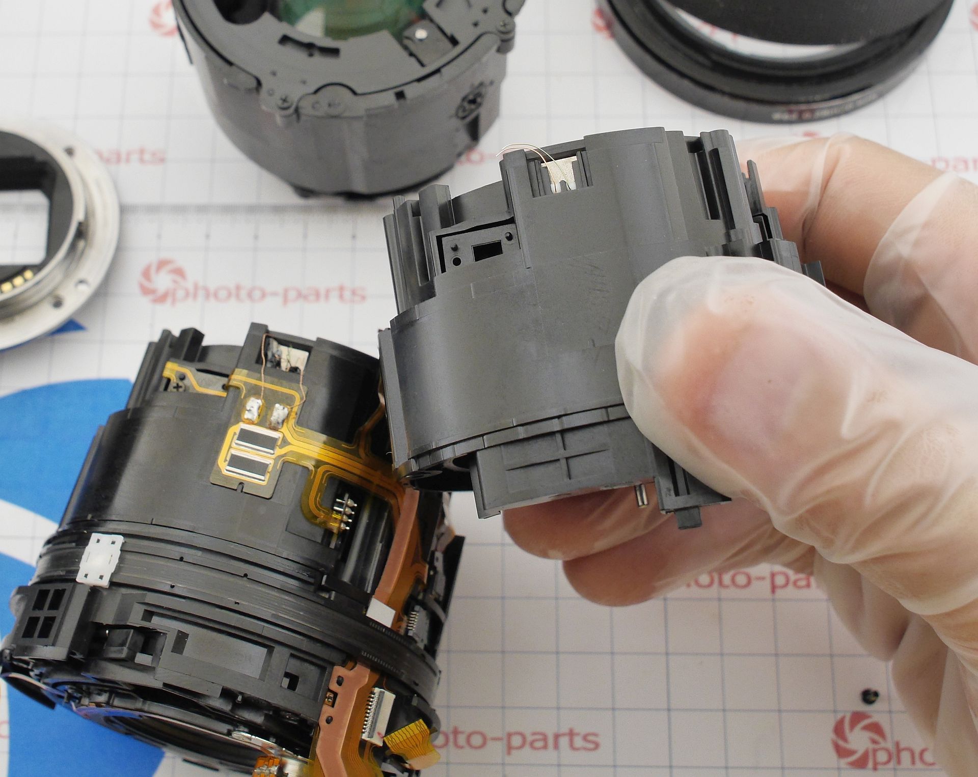 Замена мотора фокусировки на Sony FE 90mm F2.8 G OSS - подготовка нового мотора